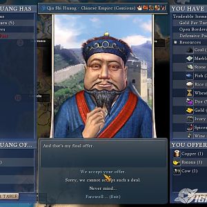 Diplomacy With Qin Shi Haung
