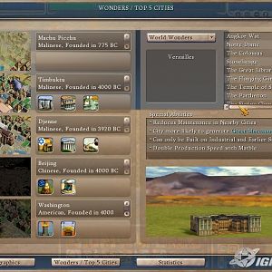 Wonders/Top 5 Cities