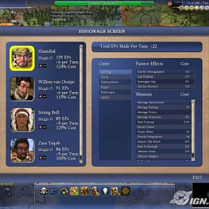 Espionage Screen
