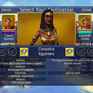 Egypt Selection Screen