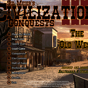 Old West Mod Title Screen For Civ Complete