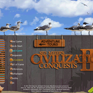 Adventure Tours Title Screen (Conquests)