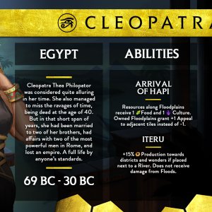 Civilization VI Official Leader Card: Ptolemaic Cleopatra